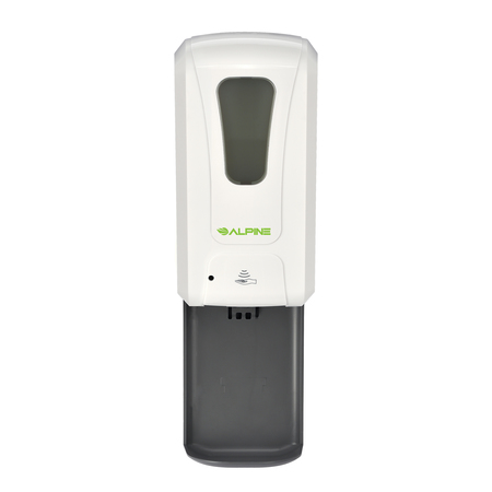 ALPINE INDUSTRIES Automatic Foam Hand Sanitizer/Soap Dispenser, Drip Tray, 1200 mL, White 430-F-T